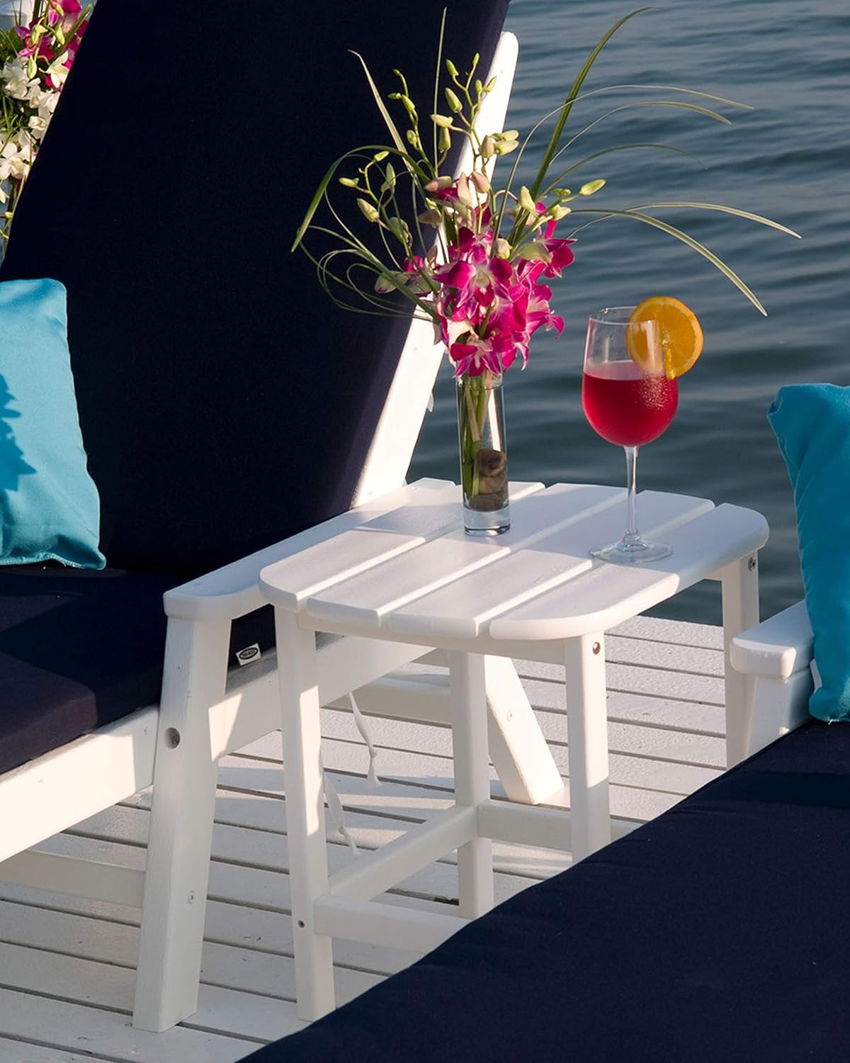 POLYWOOD SBT18GY South Beach 18" Outdoor Side Table, Slate Grey : Patio Side Tables : Garden & Outdoor