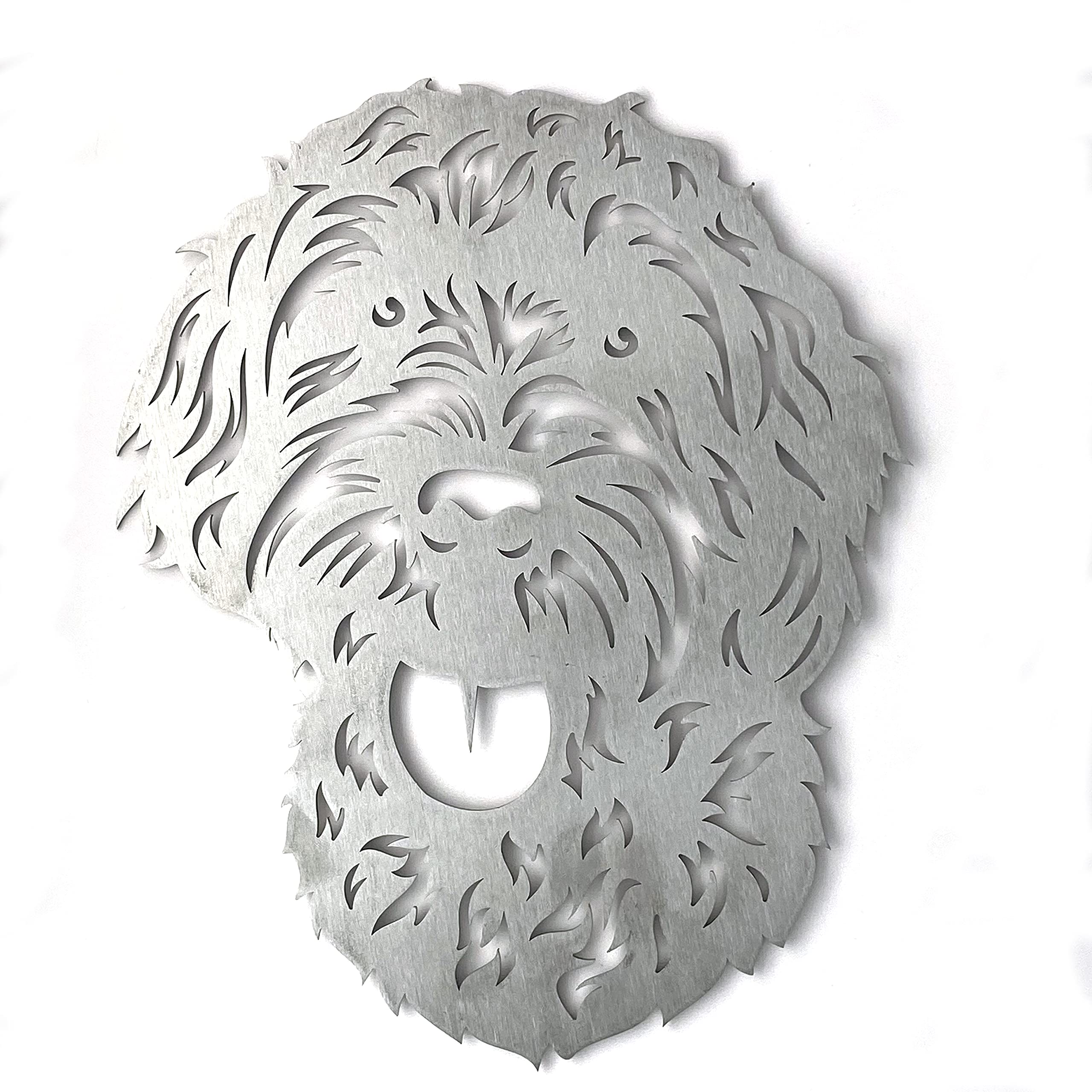 Image Industry Labradoodle - Dog Garden Art Sculpture/Garden Ornament/Rusty Metal Dog/Metal Garden Sculpture/Metal Art (Small 210mm x 260mm)