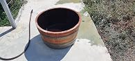 Botte Di Vino In Rovere Naturale - Tavolo Rustico O Decorazione - 225 Litri - Per Interno Ed Esterno