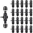 Barbed Tee ，Barb Stone 1/2 inch to 1/4 inch Irrigation Tube Anti-Drop Premium Quality Fitting (1/2" ID x 0.60’‘-0.63" OD) -20 PCS Tee