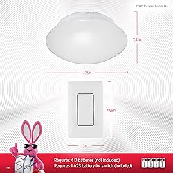 Energizer LED Ceiling Light Fixture, Battery