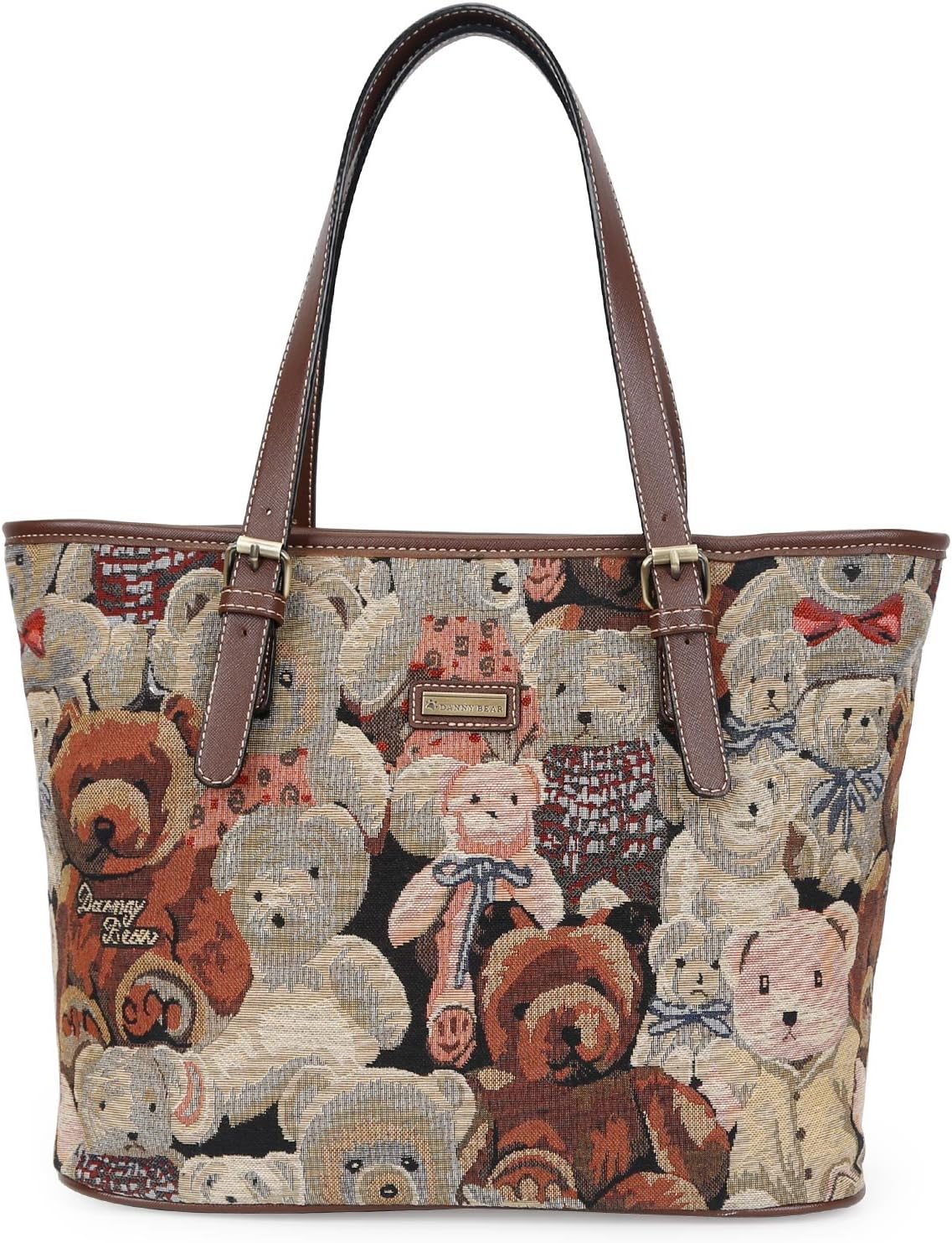 Sale! Cartoon Bear Stylish Single Shoulder Tote Bag Women Water Repellent Jacquard Handbag