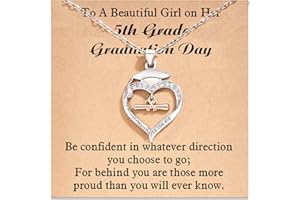 Shonyin Graduation Gifts for Her 2024, Graduation Necklace for 5th Fifth 8th 6th College Law Middle High School Master Degree Nurse Phd Graduation Jewelry Gifts for Girls Daughter Best Friend