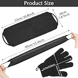 anezus Exfoliating Back Scrubber Gloves Set Black Nylon Bath Spa view 7
