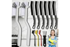 12 Pack Crevice Cleaning Brush Set–Household Deep Cleaning Supplies, Perfect for Small Spaces, Grout, and Tough Tasks
