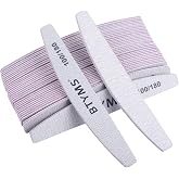 BTYMS 25Pcs 100/180 Grit Nail File and Buffer Professional Double-Sided Emery Boards for Acrylic, Gel &amp; Natural Nails