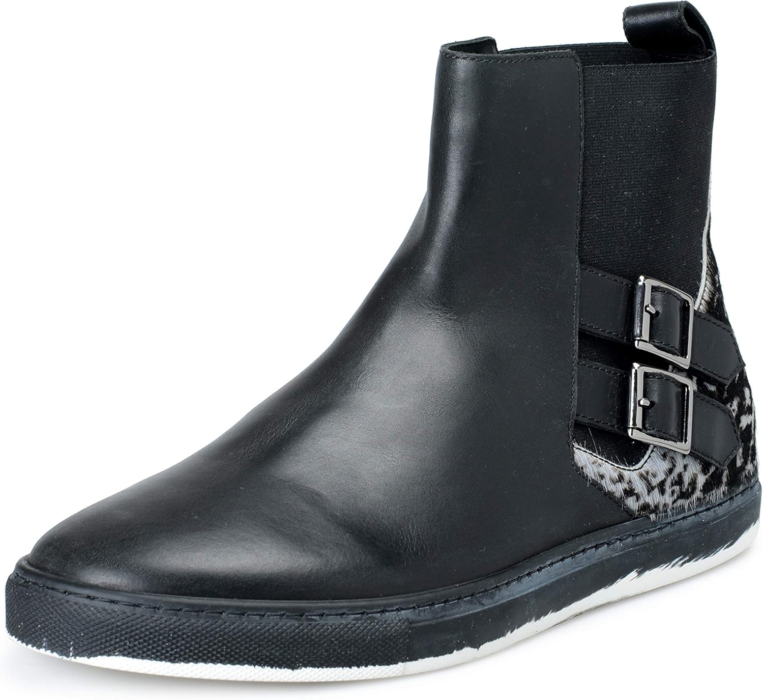 Amazon Com Just Cavalli Men S Pony Hair Leather Ankle Boots Shoes