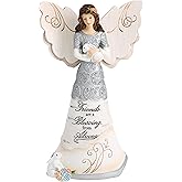 Pavilion Gift Company - Elements 82313 Friends are a Blessing Collectible Figurine, Angel Holding Bunny, 6-Inch
