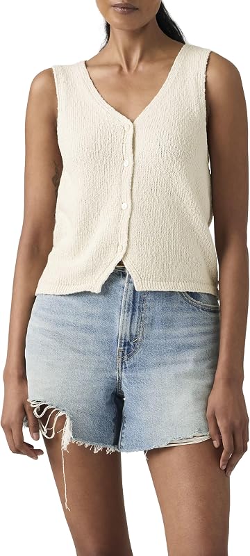 Helen Mini Boucle Vest Tofu Cotton