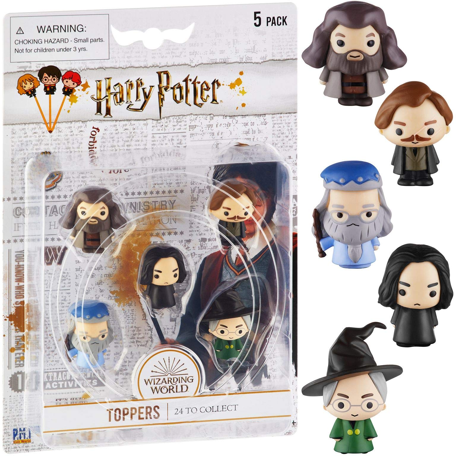 PMI Harry Potter Pencil Toppers – Gifts, Toys, Collectibles – Figures for Writing, Party Decor – with Famous Characters, 2.4 in., Soft PVC