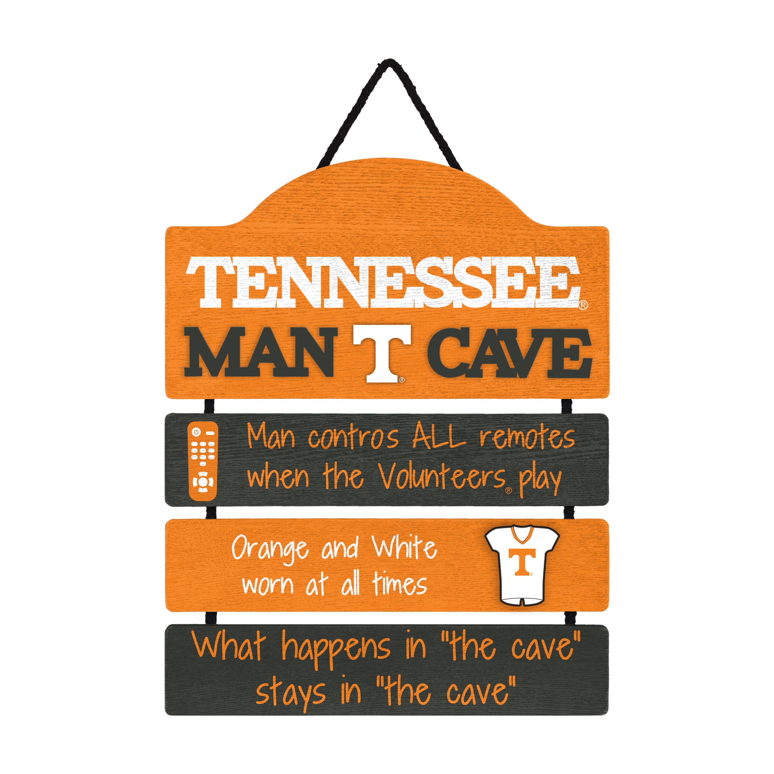 FOCO Tennessee Volunteers NCAA Mancave Team Logo Man Cave Hanging Wall Sign Image