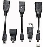 BobjGear Cable Adapter Set 5-Pack of Most Commonly Needed Adapters for Tablets and Devices: Micro USB OTG; Mini USB OTG; Micro USB Client; Mini USB Client; Micro HDMI to Full Sized HDMI