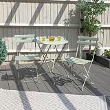 Harbour Housewares Sussex 2 Seater Folding Table Chairs Outdoor Sage Green view 8