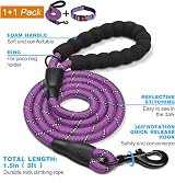 haapaw Reflective Dog Collar with Soft Neoprene Padding Adjustable Nylon view 4