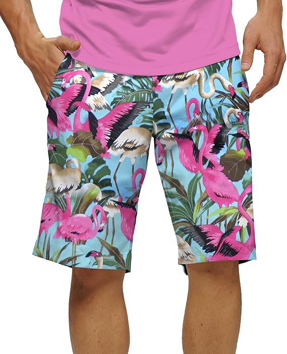 Loudmouth Golf Cotton/Spandex Blend John Daly Fun Floral Tropical