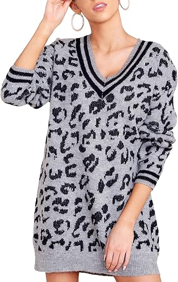 leopard sweater dress