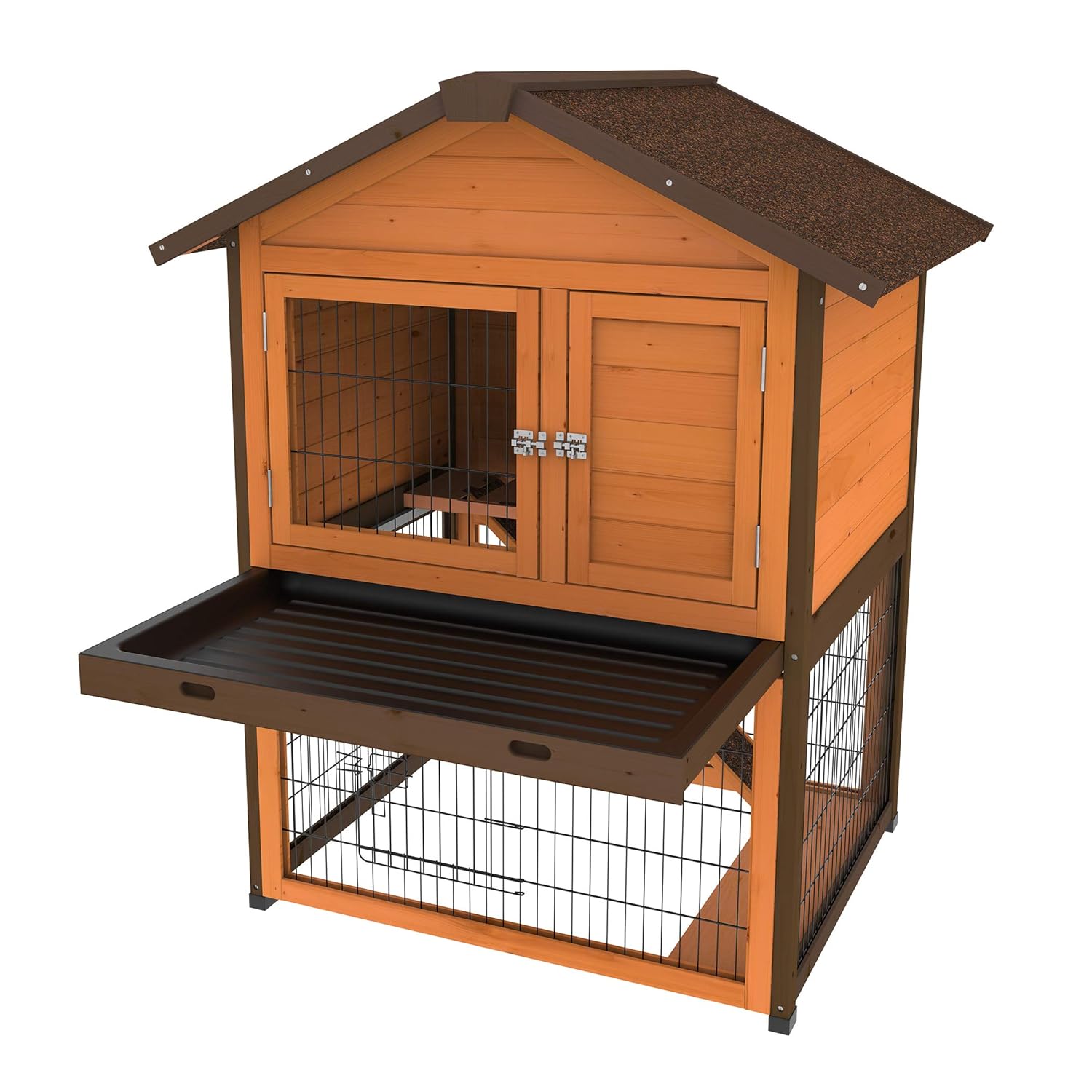 Pet Supplies Precision 19120 Old Red Barn Rabbit Hutch 32 7x37
