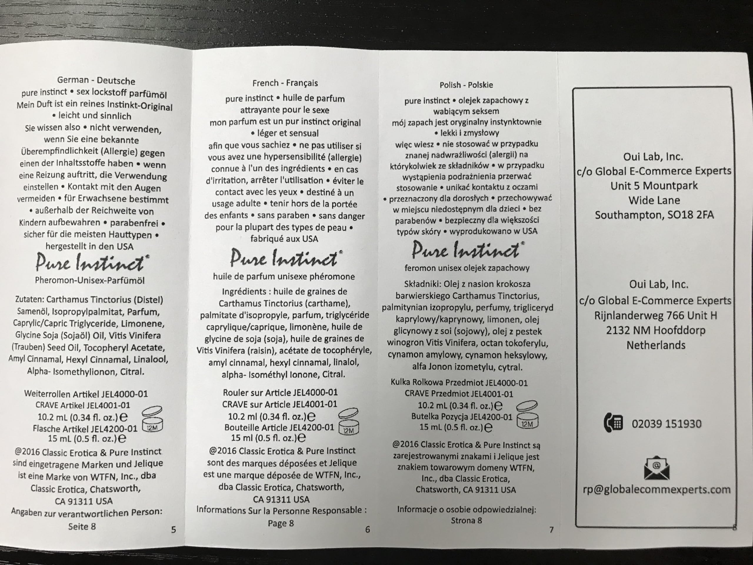 Pure Instinct Roll-On - The Original Pheromone Infused Essential Oil Perfume Cologne - Unisex For Men and Women - TSA Ready