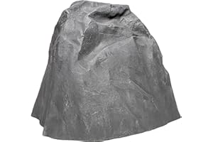 Gardenised Outdoor Natural Artificial Fringe Rock Decor for Gardens, Lawns, and Landscapes, Black - 1