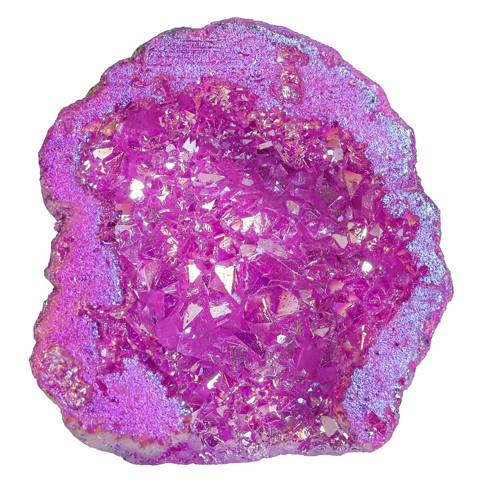 KYEYGWO Natural Crystal Raw Geode Stone, Irregular Quartz Mineral Cluster Specimen Home Decoration Gemstone for Reiki Meditation, Purple