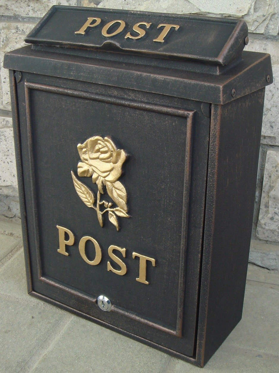 Postbox Bronze/Gold Rose