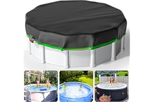 SBEKIEV 15 Ft Round Pool Cover, Solar Pool Covers for Above Ground Pools with Premium Thickened Strong Tear Resistant, Fade Resistant Summer Swimming Pool Covers, Ideal for Waterproof and Dustproof