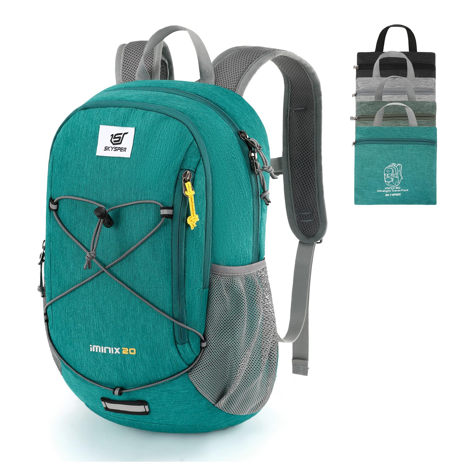 Photo 1 of SKYSPER Foldable Small Backpack – 20L Lightweight Hiking Daypack with Chest Belt Packable Travel Rucksack for Women Men