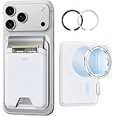 ESR for MagSafe Wallet, 5-Card Holder With RFID Blocking, MagSafe Sticker Included, Slim Magnetic Wallet for iPhone 17/16/15/14/13/12 Series and Selected Samsung Devices, Not for 13/12 Mini, White