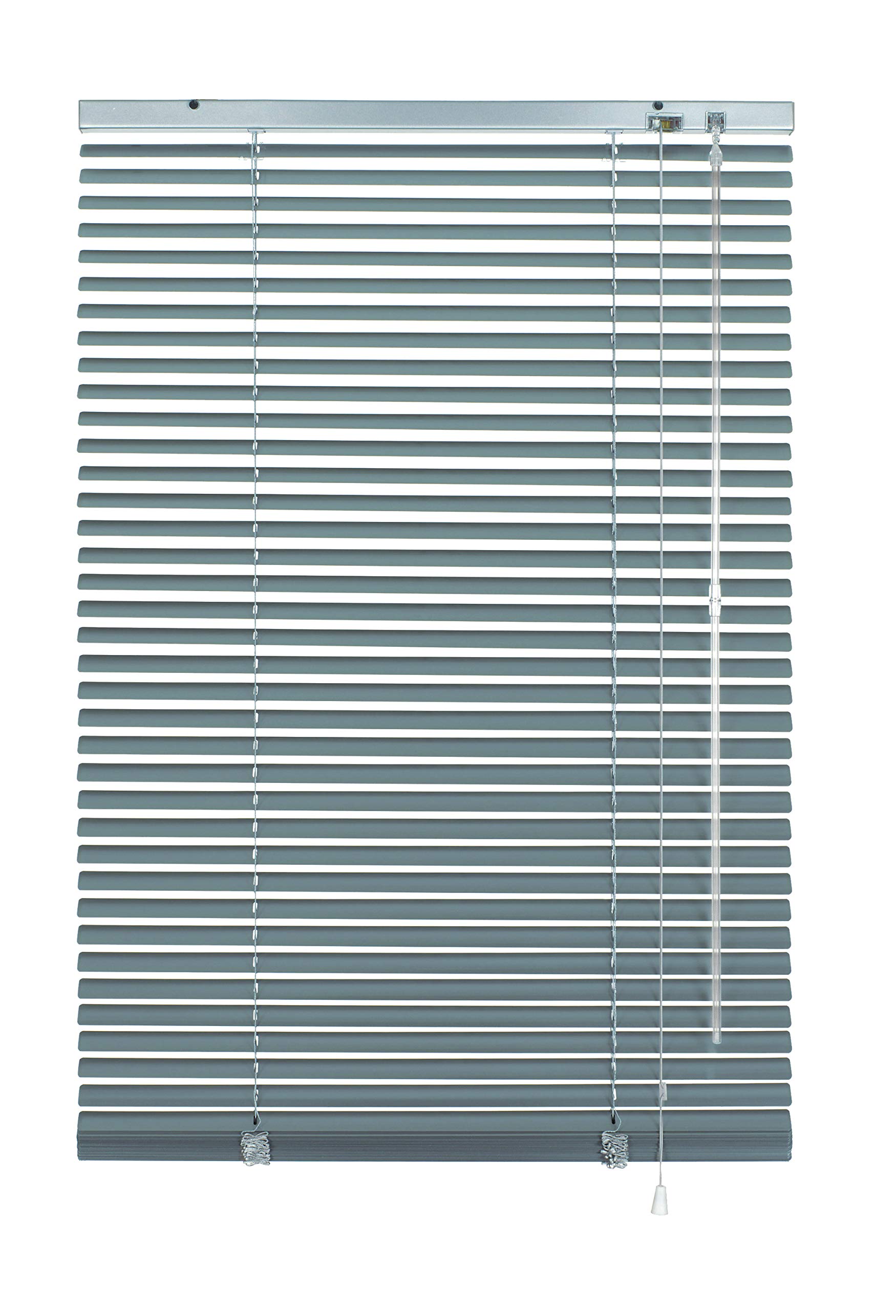 Deco Company aluminum blind for clamping, silver-blue, 80 x 220 cm