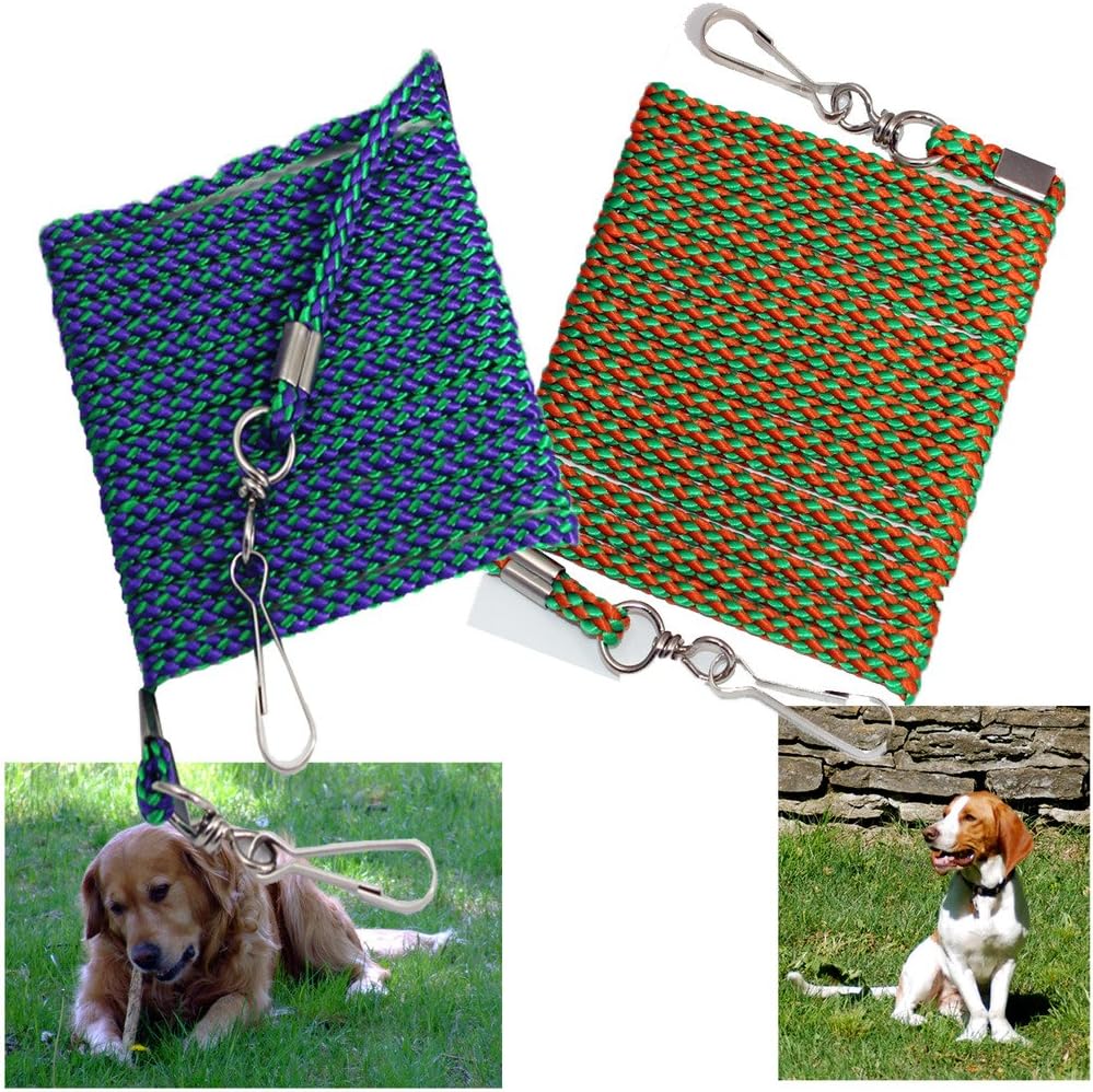 LONG DOG TIE OUT ROPE LINE ANIMAL PET GARDEN SAFETY CABLE GROUND STRONG
