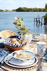 Lenox 895237 Blue Bay Melamine Dinner Plates, Set