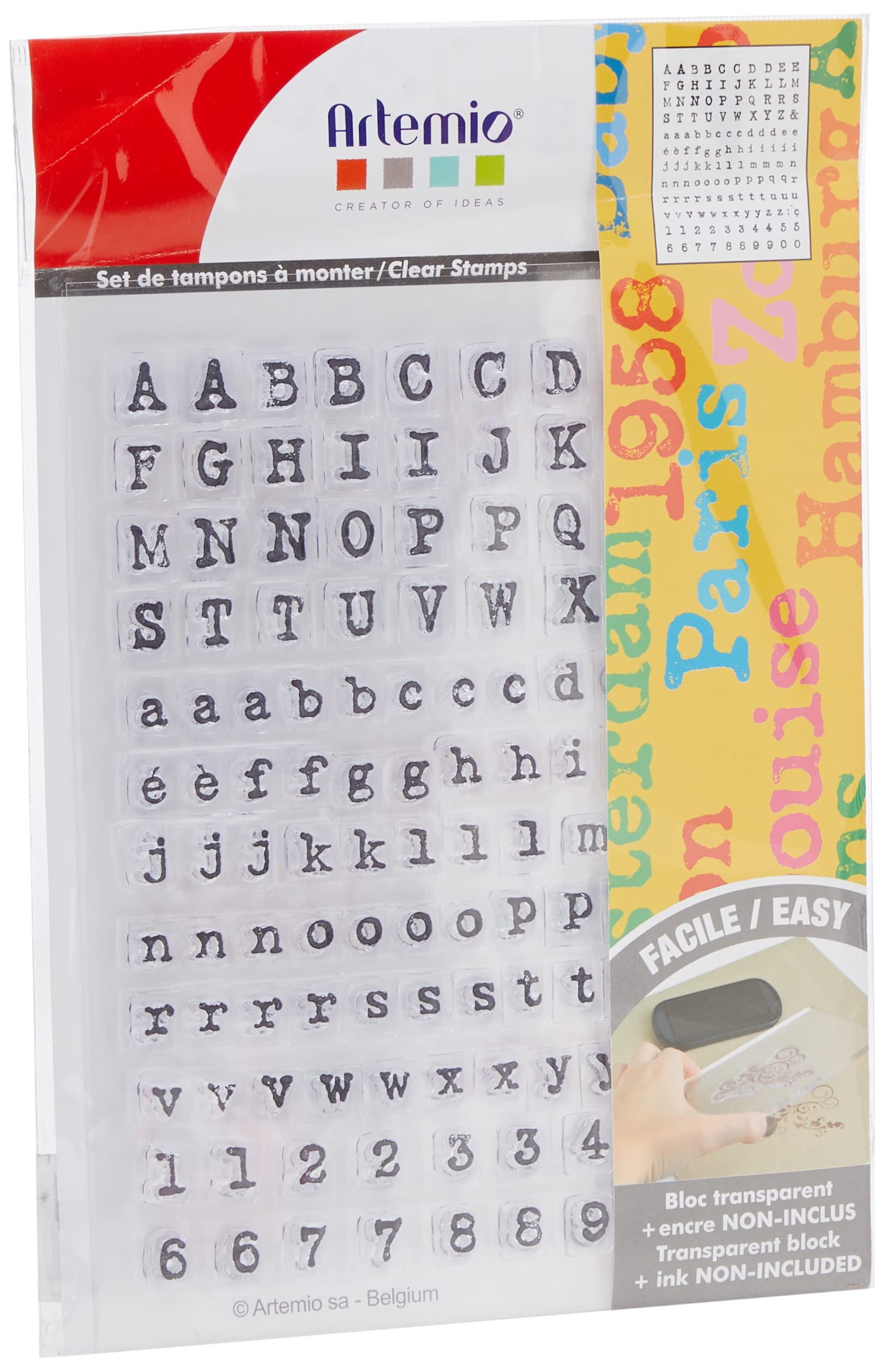 Artemio Clear Stamps Alphabet III, Transparent
