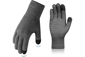 MAGISDU Kids Gloves Winter Alpaca Wool Warm Knit Gloves Touchscreen Stretchy Thermal for Boys Girls Children Toddler Youth