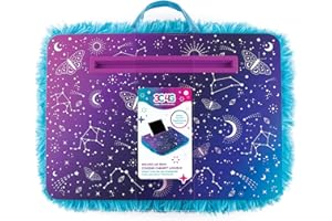 3C4G Celestial Deluxe Fur Lap Desk - Portable Lap Pillow Desk for Kids with Media Slot - 12” x 16.9” Lap Desk for Laptop, Tablets, & Notebooks by Make It Real
