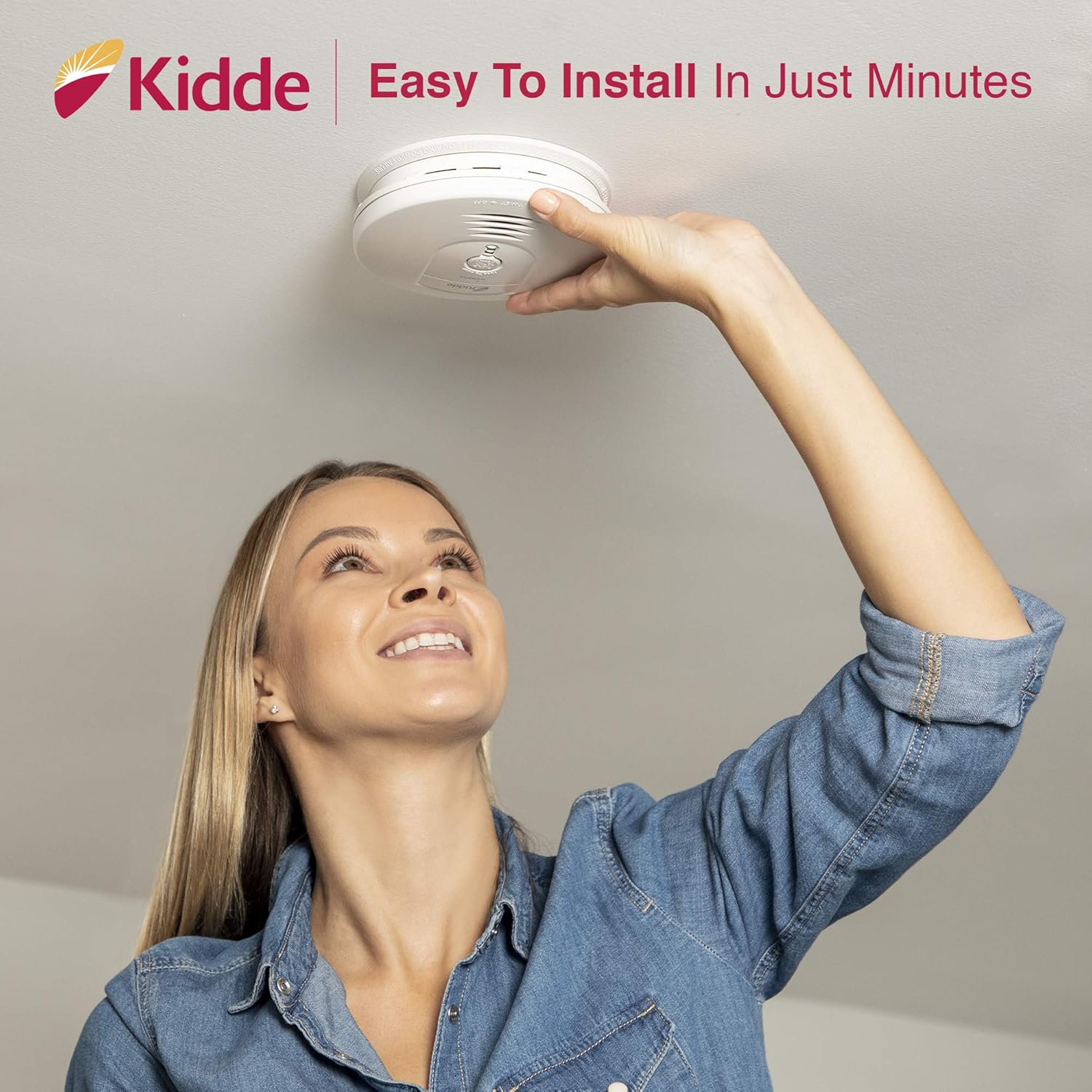 Kidde 21026044 Wireless Interconnect Battery Operated Smoke Detector Alarm | - - 