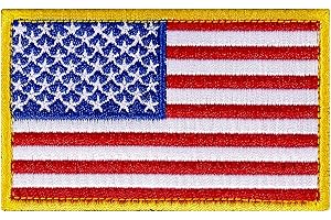LXVKOER American Flag Patch - Tactical USA Flag Patches, US Flag Patch Hook & Loop Premium Embroidered Patch, Rectangular Military Army Uniform Emblems(3x2 Inches) (Red)