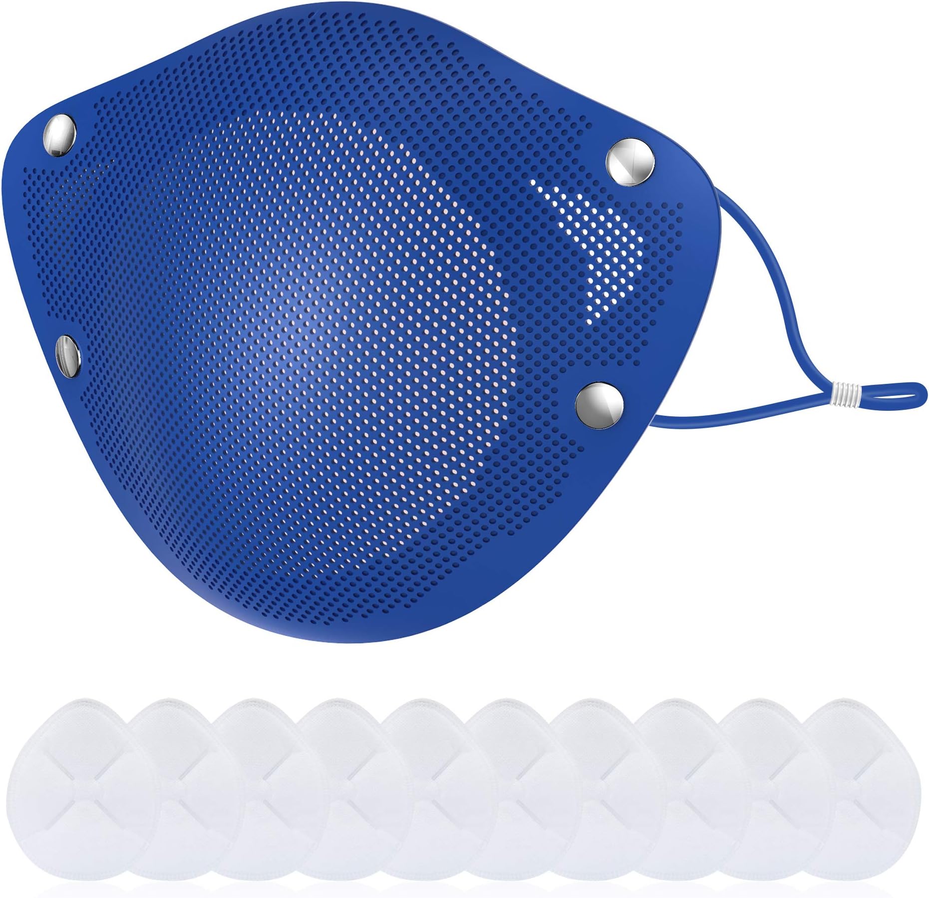 10pcs Silicone Protective Filter Replaceable Anti Haze Filter Paper (Adult, blue)