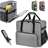 BOHEMIABY 2025Thermal Slushie Machine Carrying Bag, Large Portable Slushie Carrying Case for Ninjaa Fs301 &amp; Fs300, Large Opening Design, Thick Padding, Removable Shoulder Strap, Accessory Bag (Gray)