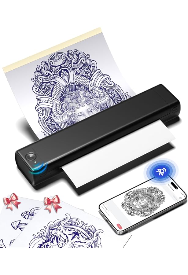 YILONG Tattoo Stencil Printer, Bluetooth Thermal Transfe Machine