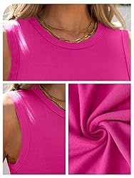 ANRABESS Womens High Neck Tank Tops Stretchy