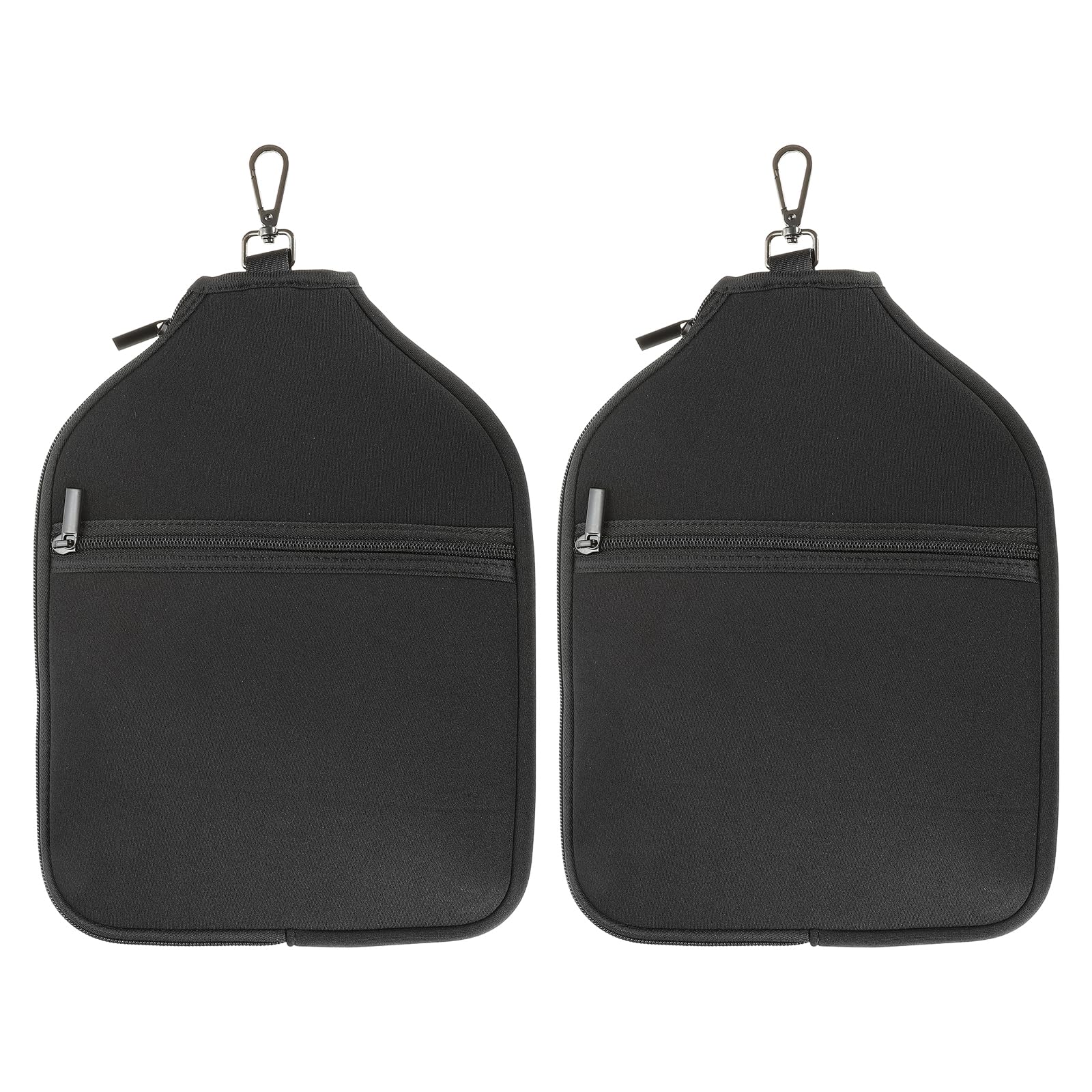 PATIKIL Pickleball Paddle Cover Universal 12.2x9.4 Inch, 2 Pack Neoprene Pickleball Racket Sleeve Paddle Storage Bag with Carrying Strap for Pickleball Paddles, Black