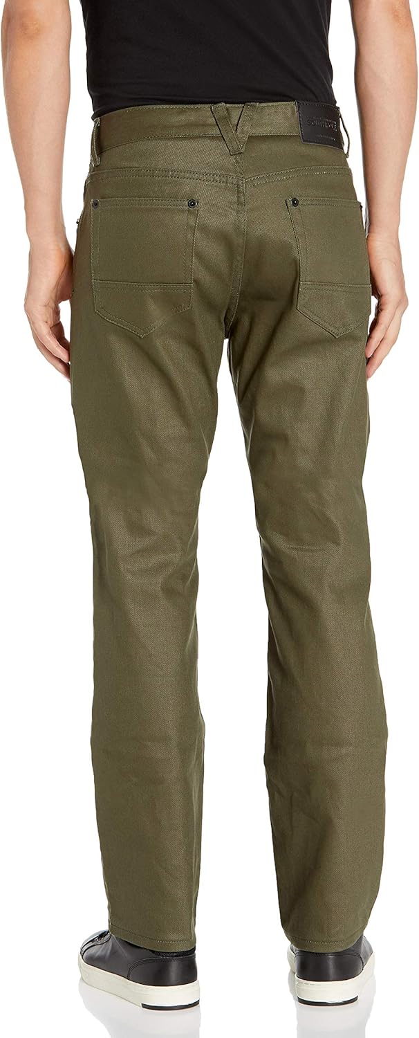Southpole Men's Pants Long in Thick Bull Twill Fabric and Straight Fit: Clothing