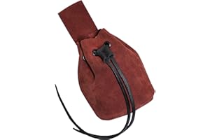 Mythrojan Medieval Drawstring Belt Bag, Ideal for SCA LARP Reenactment & Ren Fair
