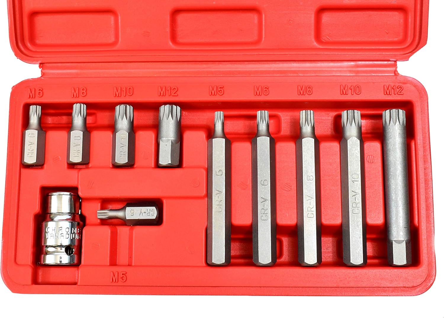 Auto Parts and Vehicles 11pc Spline Bit And Socket Set 1/2" Square