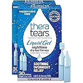 TheraTears Liquid Gel Nighttime Eye Drops for Dry Eyes, 30 Vials, 30 Count (Pack of 2)