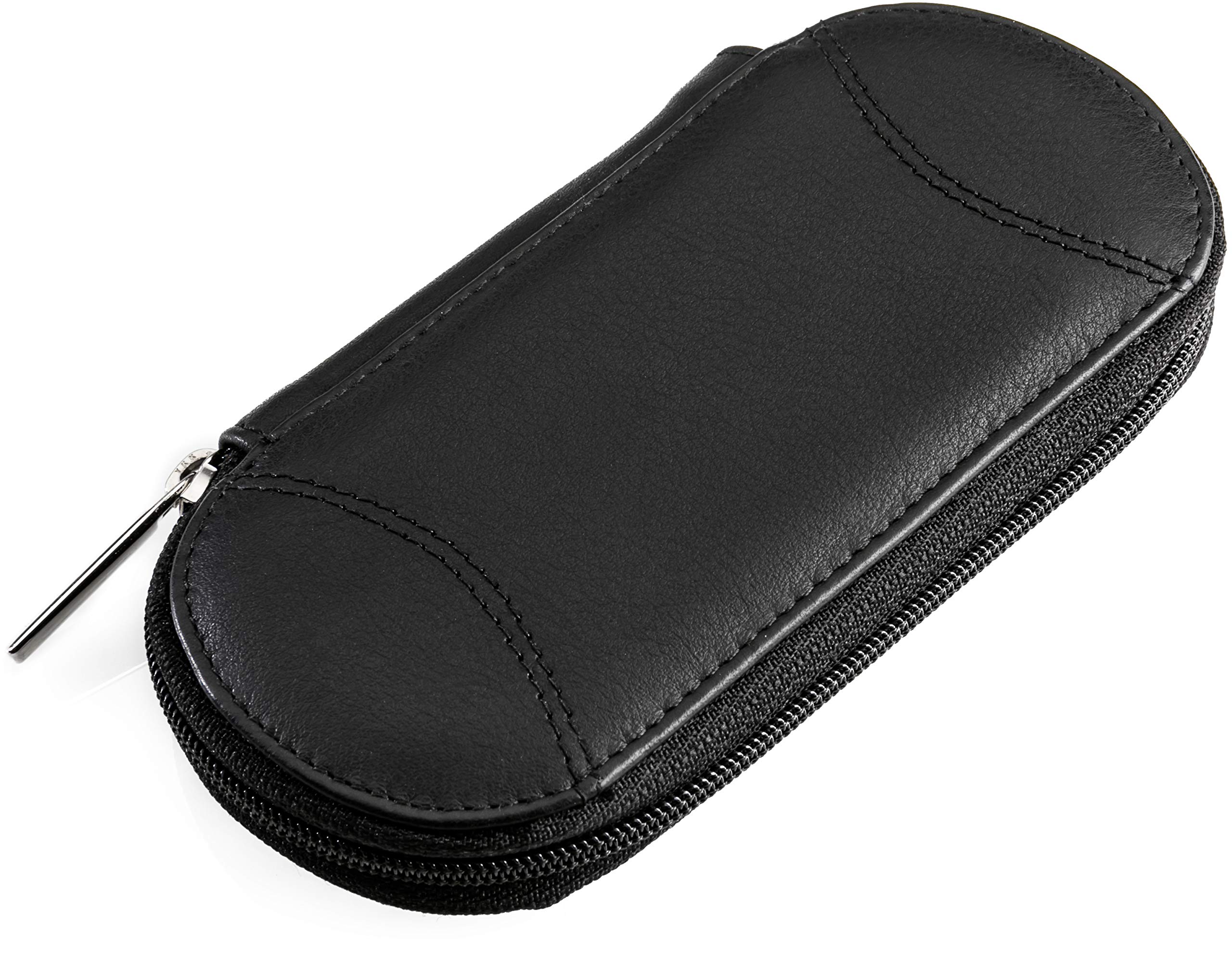 REMOS Manicure Case Empty Made of Genuine Leather with Space for 5 Tools - Black