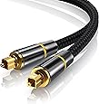 CSL - 5m HQ Platinum Toslink (optisch/digital) Kabel (S/PDIF Audio Kabel) | Aluminium Stecker / vergoldete Kontakte / Nylonummantelt | LWL Lichtwellenleiter | Home Entertainment / HiFi / TV / Konsolen / Media Center | 5,0 Meter