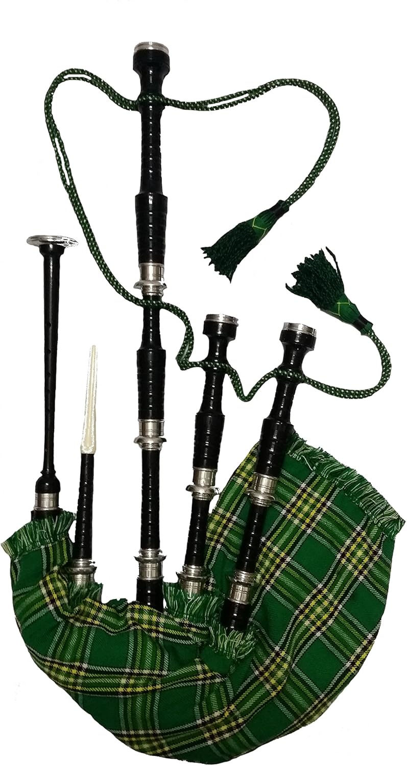 Bagpipes Rosewood Black Color Full Size Metal Mounts/Scottish Bagpipe