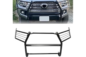 HECASA Front Brush Guard Bumper Grille Compatible with 2016-2023 Toyota Tacoma Bull Bar Brush Push Bar Guard Protector Powder Coated Black Steel Exterior Accessories
