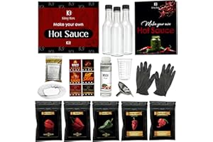 KITSY BOX DIY Hot Sauce Making Kit - Make Your Own Hot Sauce, Includes Peppers & Ingredients - Gift Set For Hot Sauce Lovers